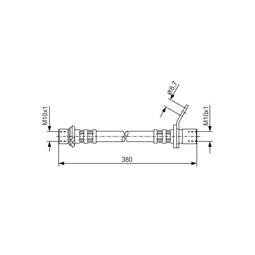BOSCH Bremsschlauch 1 987 476 163 - 1987476163 passend für 90080 94A66