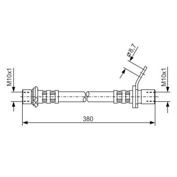 BOSCH Bremsschlauch 1 987 476 163 - 1987476163 passend...