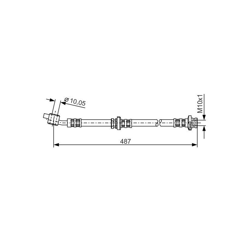 BOSCH Bremsschlauch 1 987 476 168 - 1987476168 passend für 46210 BN80B