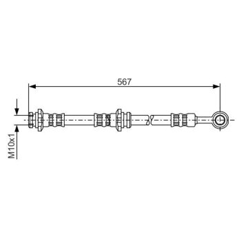 BOSCH Bremsschlauch 1 987 476 196 - 1987476196 passend...