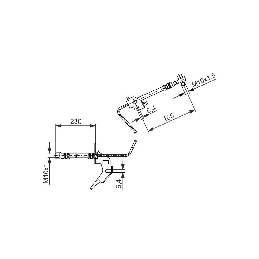 BOSCH Bremsschlauch 1 987 476 199 - 1987476199 passend für 13116136