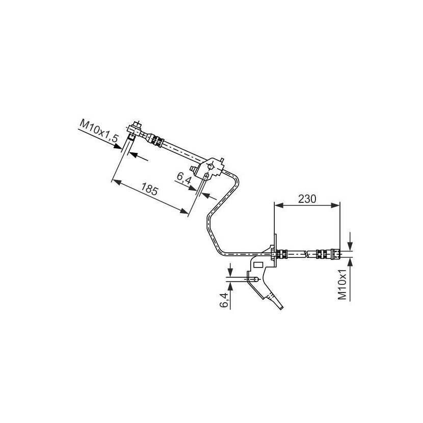 BOSCH Bremsschlauch 1 987 476 200 - 1987476200 passend für 13116137
