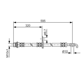 BOSCH Bremsschlauch 1 987 476 250 - 1987476250 passend...
