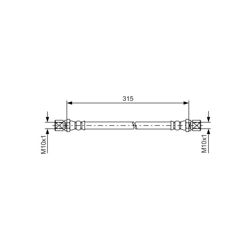BOSCH Bremsschlauch 1 987 476 263 - 1987476263 passend für 1613348