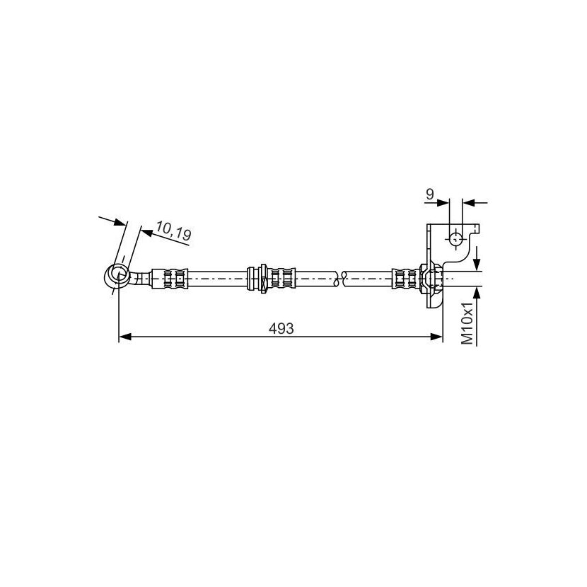 BOSCH Bremsschlauch 1 987 476 370 - 1987476370 passend für 58811 26000