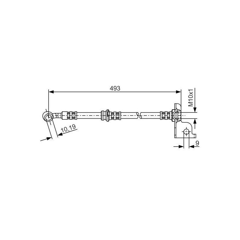 BOSCH Bremsschlauch 1 987 476 371 - 1987476371 passend für 58811 26020