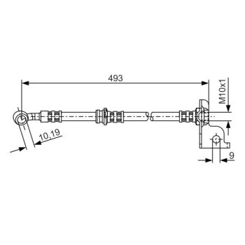 BOSCH Bremsschlauch 1 987 476 371 - 1987476371 passend...