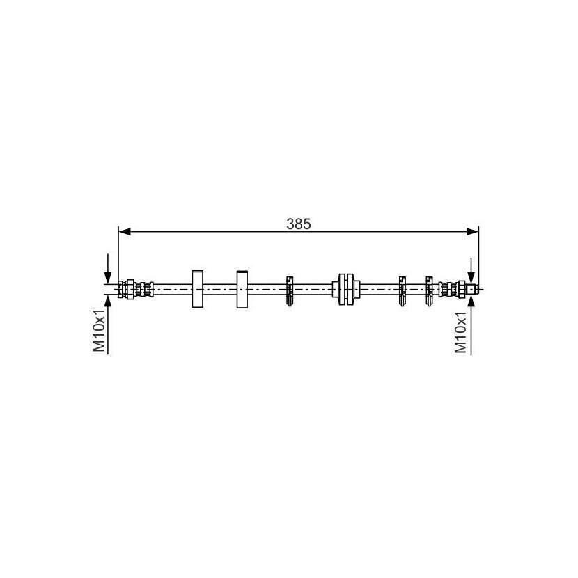 BOSCH Bremsschlauch 1 987 476 438 - 1987476438 passend für 71736919