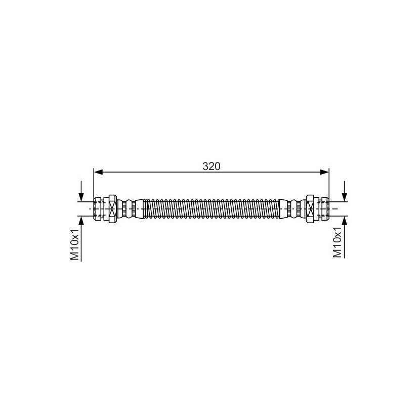 BOSCH Bremsschlauch 1 987 476 501 - 1987476501 passend für MB058509