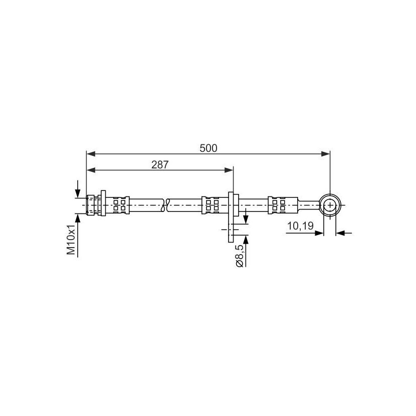BOSCH Bremsschlauch 1 987 476 526 - 1987476526 passend für 46410-SK3-E01