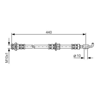 BOSCH Bremsschlauch 1 987 476 540 - 1987476540 passend...