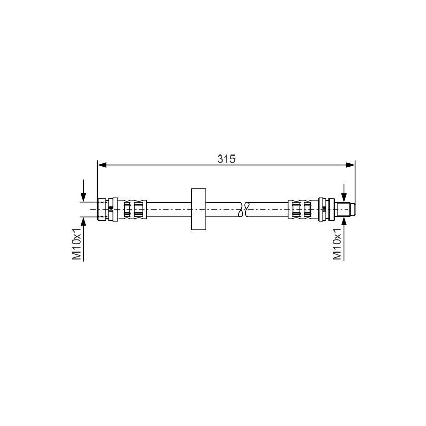BOSCH Bremsschlauch 1 987 476 601 - 1987476601 passend für 1023692