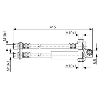 BOSCH Bremsschlauch 1 987 476 615 - 1987476615 passend...