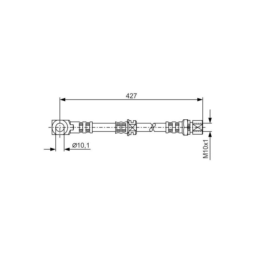 BOSCH Bremsschlauch 1 987 476 690 - 1987476690 passend für 562037