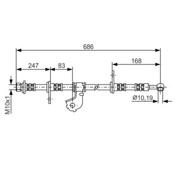 BOSCH Bremsschlauch 1 987 476 734 - 1987476734 passend...