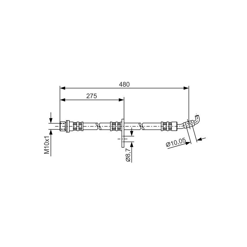BOSCH Bremsschlauch 1 987 476 757 - 1987476757 passend für 90947 02781