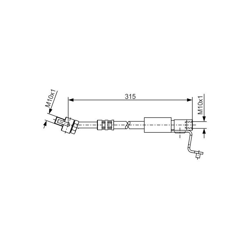 BOSCH Bremsschlauch 1 987 476 811 - 1987476811 passend für 1051514