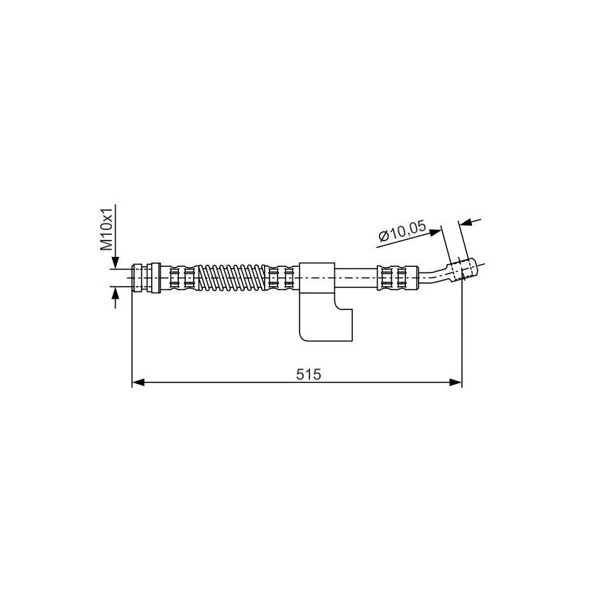 BOSCH Bremsschlauch 1 987 476 897 - 1987476897 passend für 58732 29010