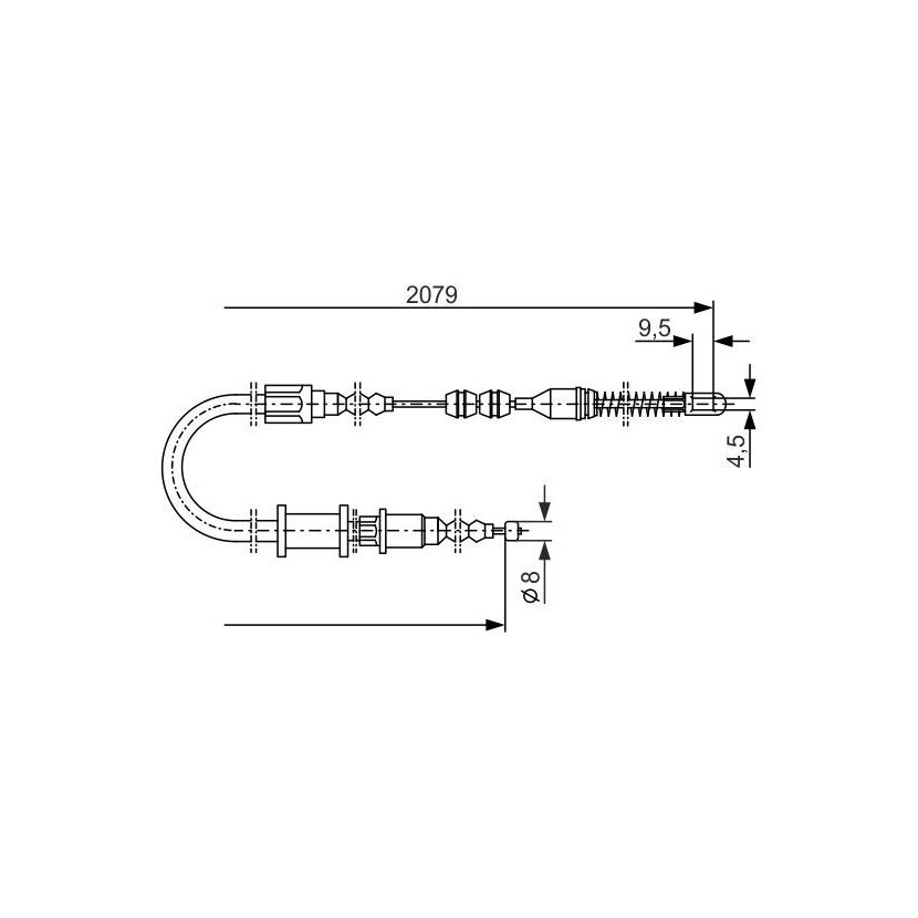 BOSCH Seilzug, Feststellbremse 1 987 477 141 - 1987477141 passend für 5 22 588
