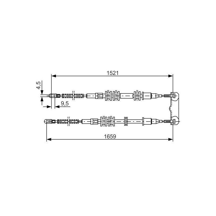 BOSCH Seilzug, Feststellbremse 1 987 477 769 - 1987477769 passend für 90447335