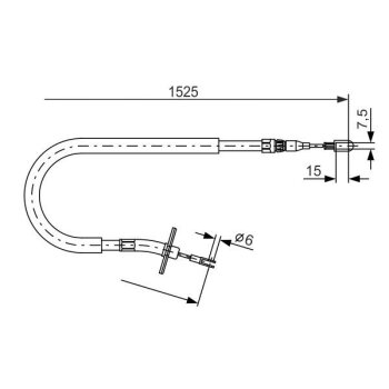 BOSCH Seilzug, Feststellbremse 1 987 477 858 - 1987477858...
