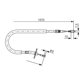 BOSCH Seilzug, Feststellbremse 1 987 477 860 - 1987477860...