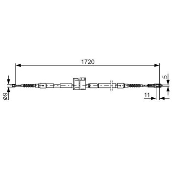 BOSCH Seilzug, Feststellbremse 1 987 477 882 - 1987477882...