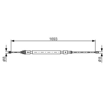 BOSCH Seilzug, Feststellbremse 1 987 477 993 - 1987477993...