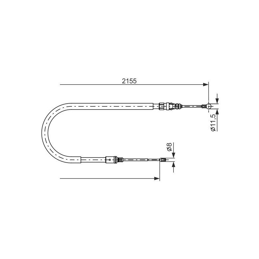 BOSCH Seilzug, Feststellbremse 1 987 477 994 - 1987477994 passend für 4745 X4