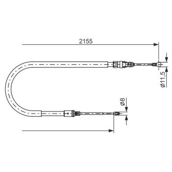 BOSCH Seilzug, Feststellbremse 1 987 477 994 - 1987477994...