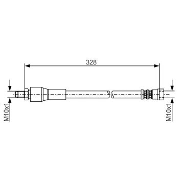 BOSCH Bremsschlauch 1 987 481 001 - 1987481001 passend...