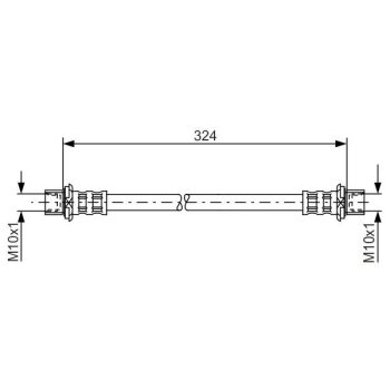 BOSCH Bremsschlauch 1 987 481 016 - 1987481016 passend...