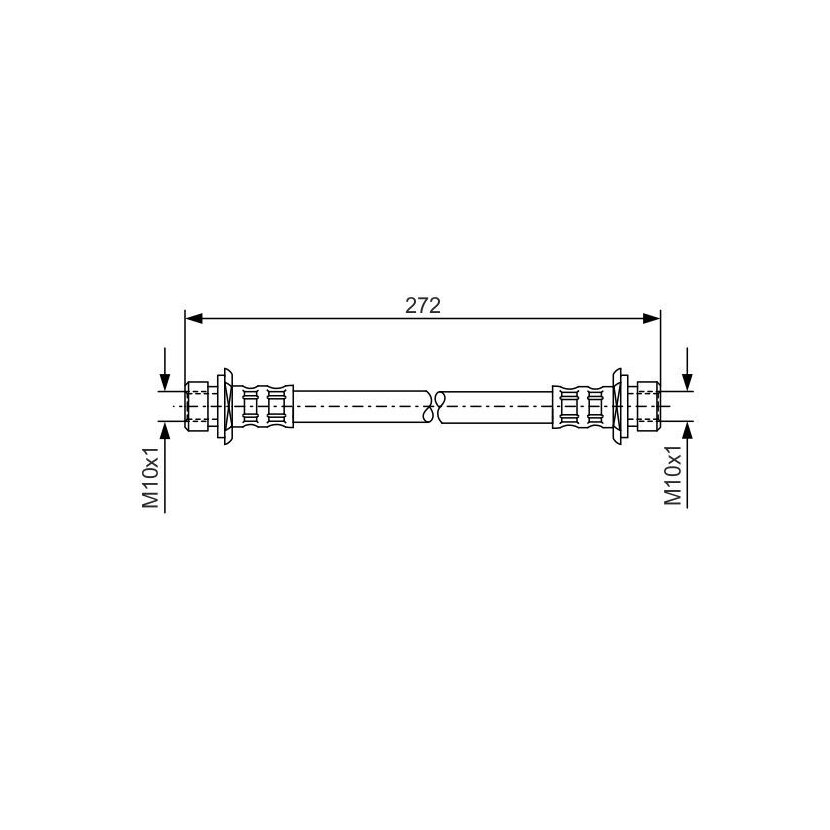 BOSCH Bremsschlauch 1 987 481 307 - 1987481307 passend für 90947 02618