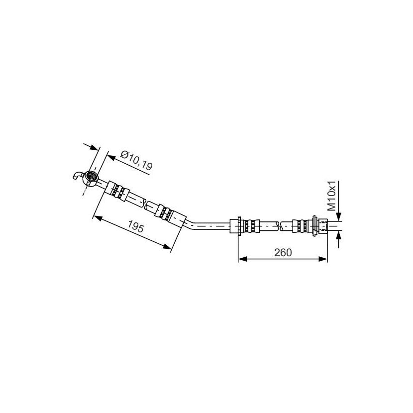 BOSCH Bremsschlauch 1 987 481 407 - 1987481407 passend für 90947W2008