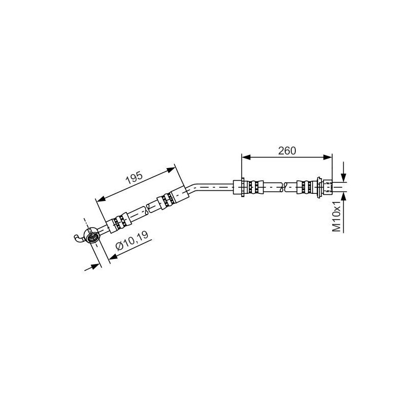 BOSCH Bremsschlauch 1 987 481 408 - 1987481408 passend für 90947 W2007