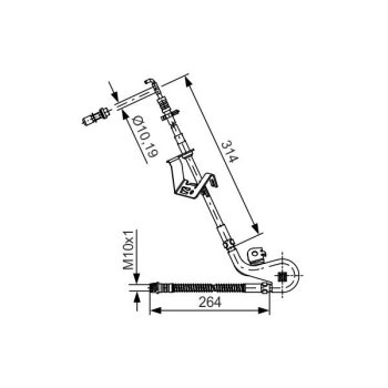 BOSCH Bremsschlauch 1 987 481 427 - 1987481427 passend...