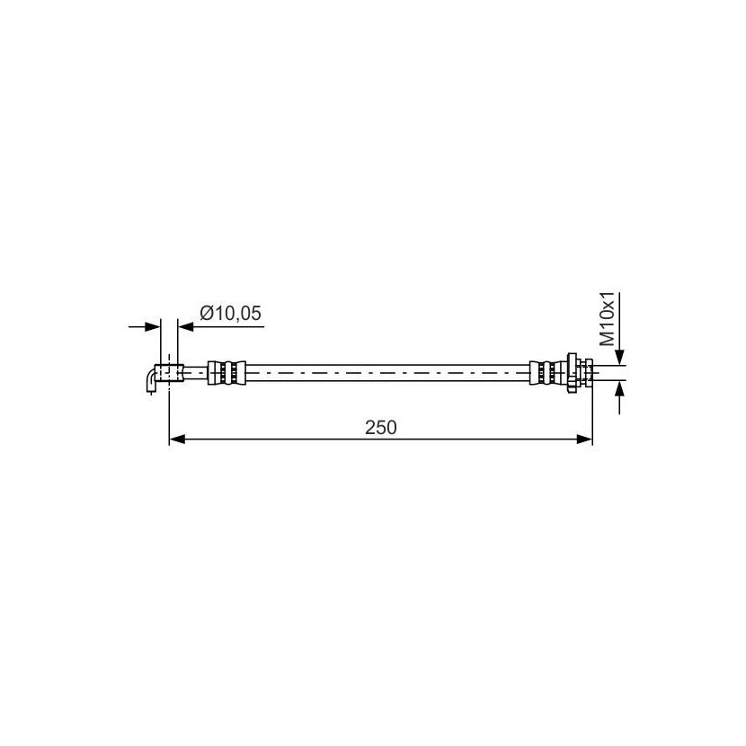 BOSCH Bremsschlauch 1 987 481 434 - 1987481434 passend für 46210 JD620