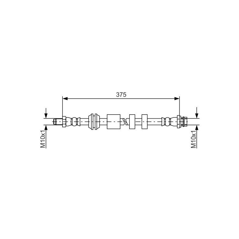 BOSCH Bremsschlauch 1 987 481 563 - 1987481563 passend für 30683623