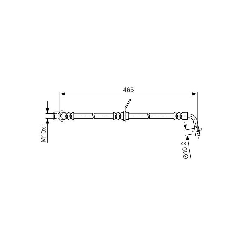 BOSCH Bremsschlauch 1 987 481 612 - 1987481612 passend für 90080 94161