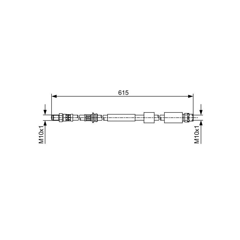 BOSCH Bremsschlauch 1 987 481 615 - 1987481615 passend für 34 30 6 792 254