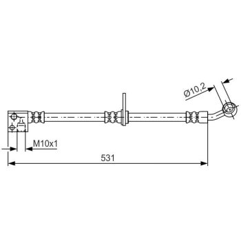 BOSCH Bremsschlauch 1 987 481 644 - 1987481644 passend...