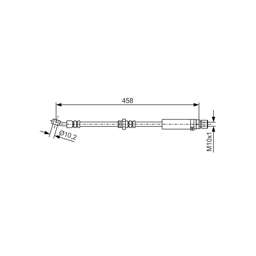 BOSCH Bremsschlauch 1 987 481 661 - 1987481661 passend für 96397 206
