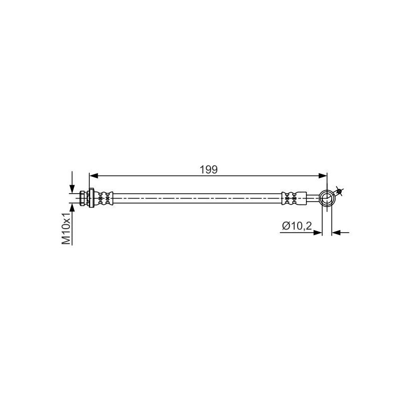 BOSCH Bremsschlauch 1 987 481 699 - 1987481699 passend für 462101KA0C