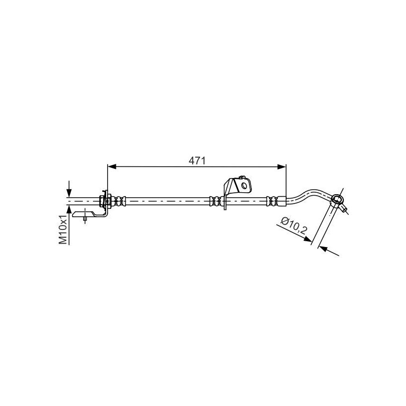 BOSCH Bremsschlauch 1 987 481 715 - 1987481715 passend für 587312S100