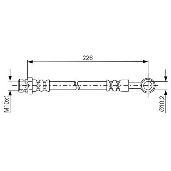 BOSCH Bremsschlauch 1 987 481 743 - 1987481743 passend...