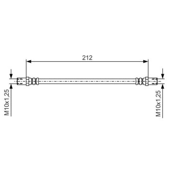BOSCH Bremsschlauch 1 987 481 A50 - 1987481A50 passend...