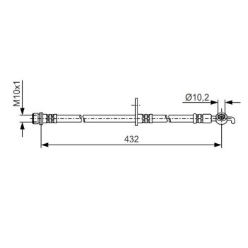 BOSCH Bremsschlauch 1 987 481 A57 - 1987481A57 passend...