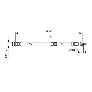 BOSCH Bremsschlauch 1 987 481 A58 - 1987481A58 passend...