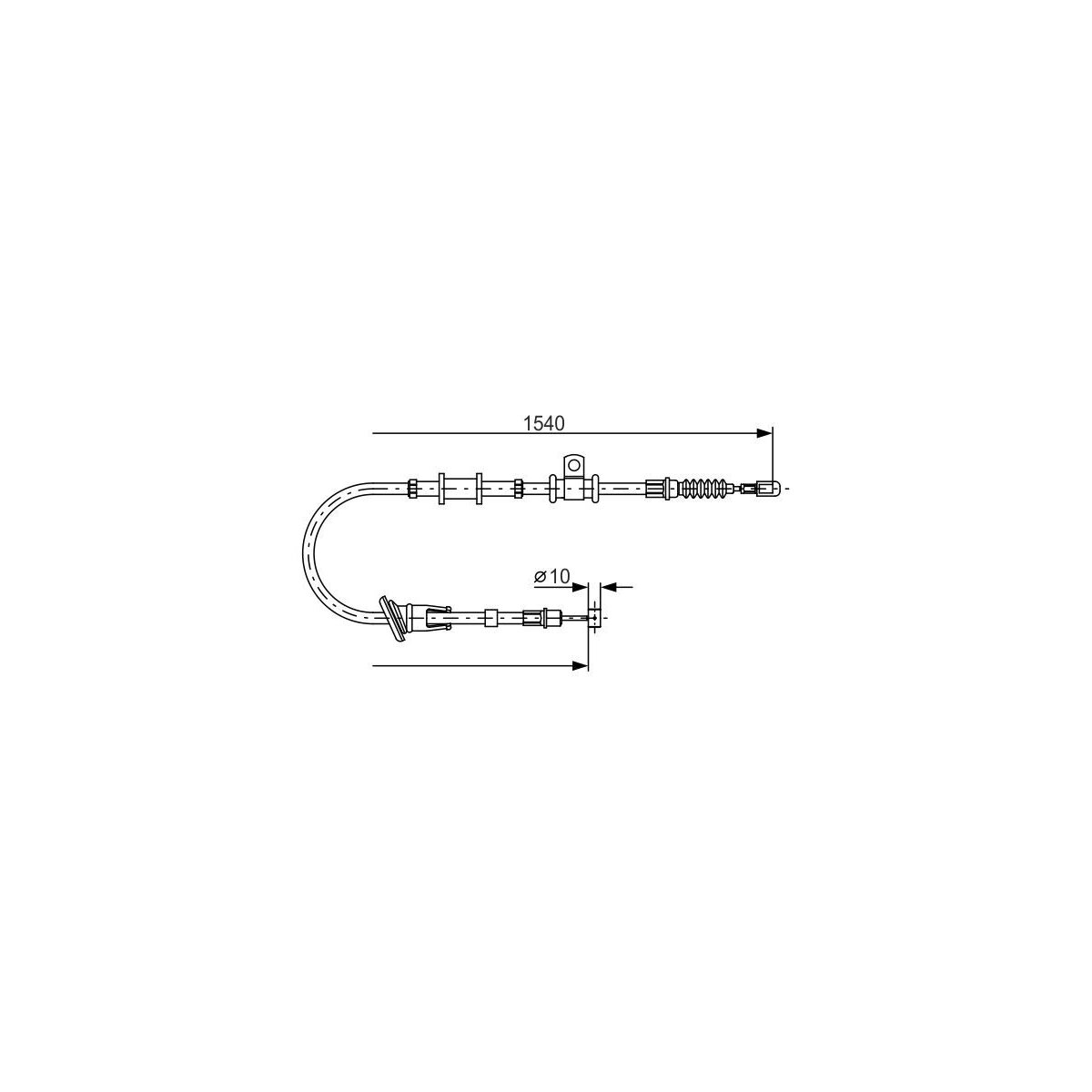 BOSCH Seilzug, Feststellbremse 1 987 482 065 - 1987482065 für 