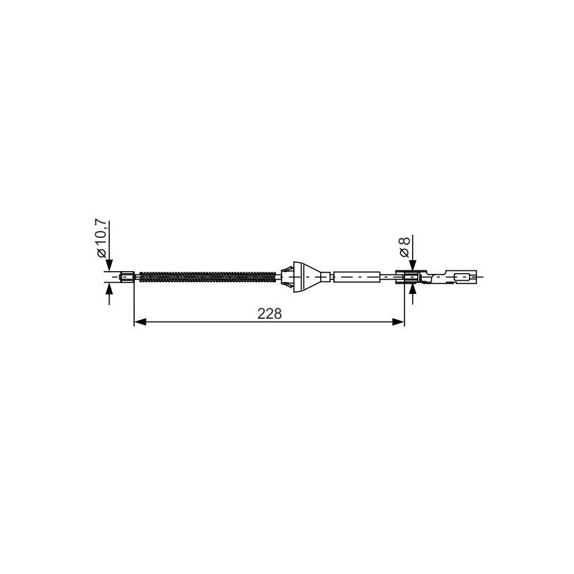 BOSCH Seilzug, Feststellbremse 1 987 482 122 - 1987482122 passend für 1340832
